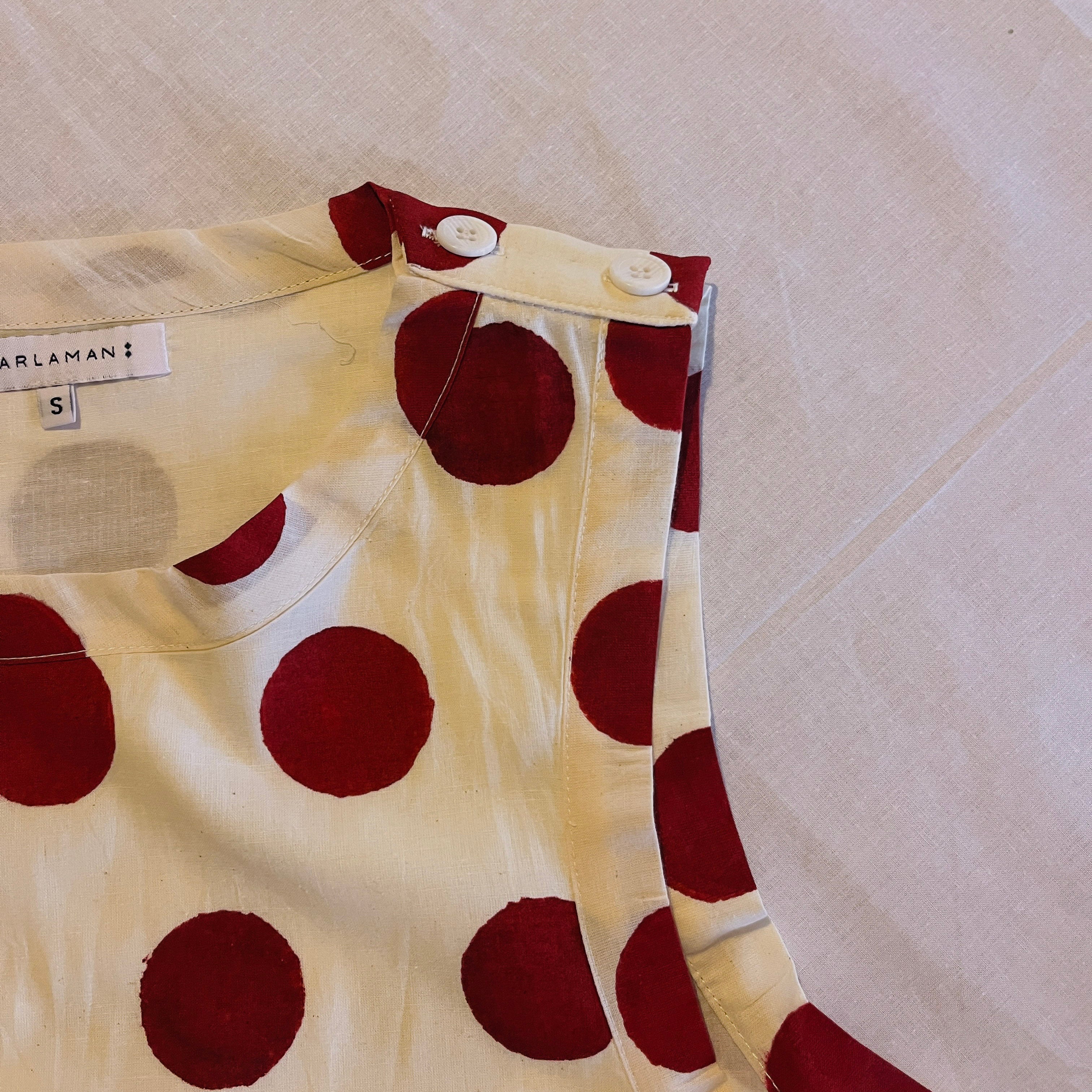 Tashy Polka Dot Top in Red