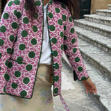 Otto Reversible Jacket in Flowers & Stripes + Leaves & Dots