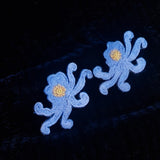 Octopus Embroidered Earrings