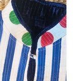 Otto Reversible Jacket in Dot Stripe & Rose