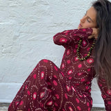 Saf Chunri Long Dress in Pink & Purple
