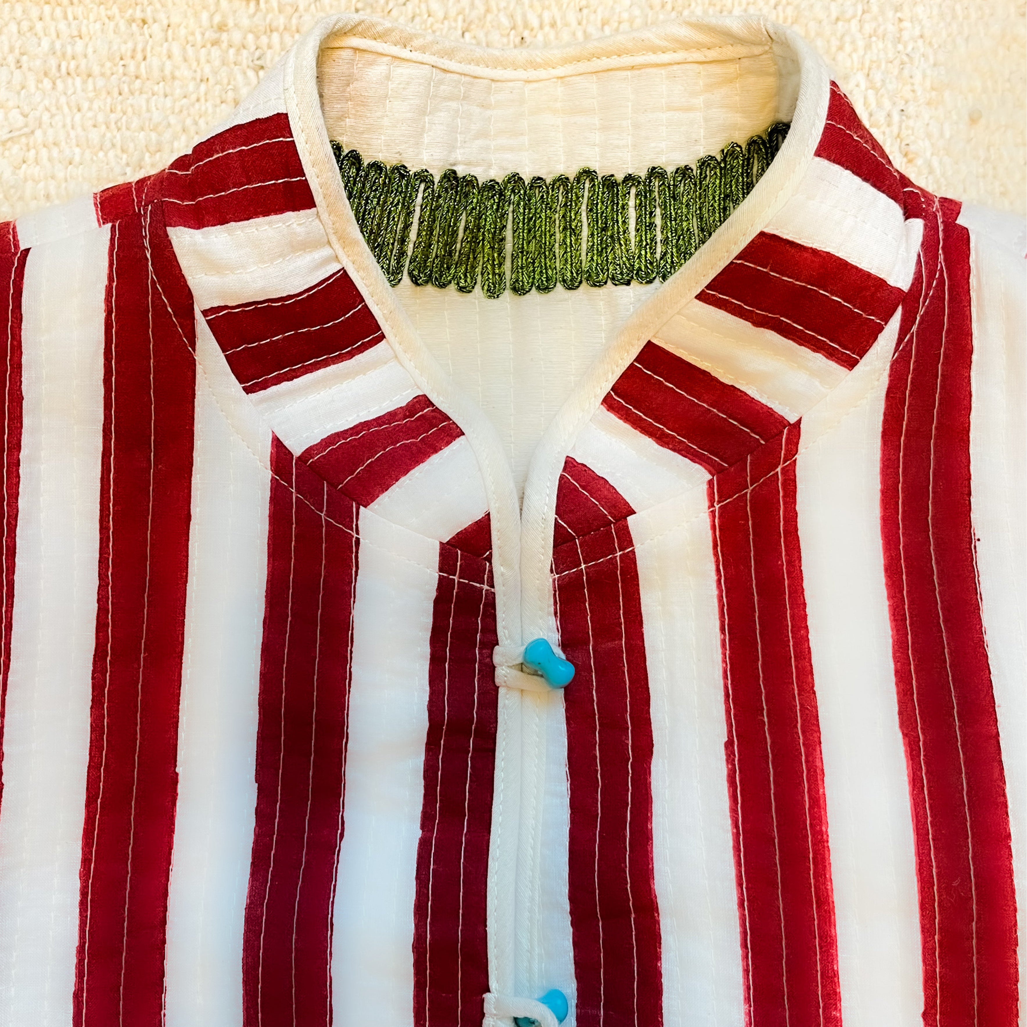 Otto Reversible Jacket in Snake & Red Stripe