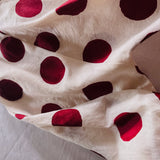Nehru Polka Dot Dress - Red