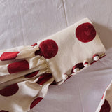 Nehru Polka Dot Dress - Red