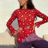 Saf Chunri Short Dress in Red & White