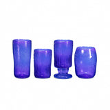 Herati Tall Glass in Dark Blue