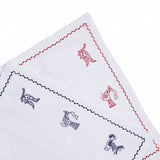 Parandeh Placemats in Navy on Cream