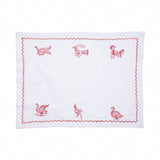 Parandeh Placemats in Rust on Cream