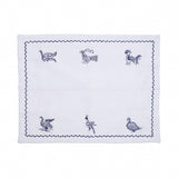 Parandeh Placemats in Navy on Cream