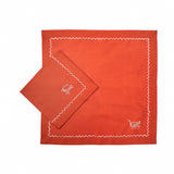Parandeh Napkins in Cream on Navy