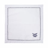 Parandeh Napkins in Navy on Cream