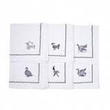 Parandeh Napkins in Navy on Cream