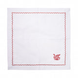 Parandeh Napkins in Rust on Cream