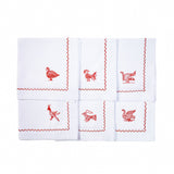 Parandeh Napkins in Rust on Cream