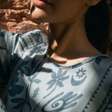 HABIB DRESS IN ICE-BLUE