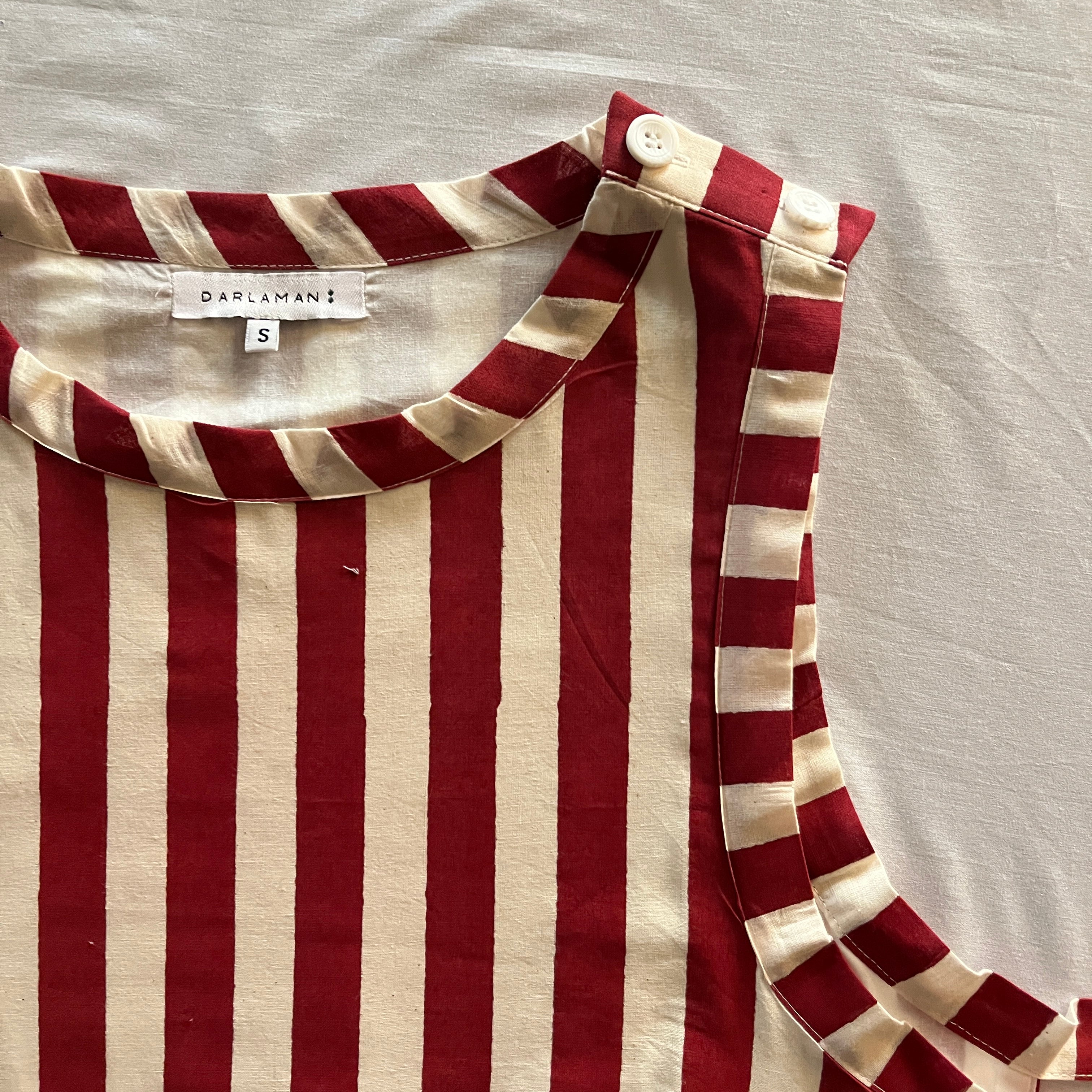 Tashy Stripes Top in Red