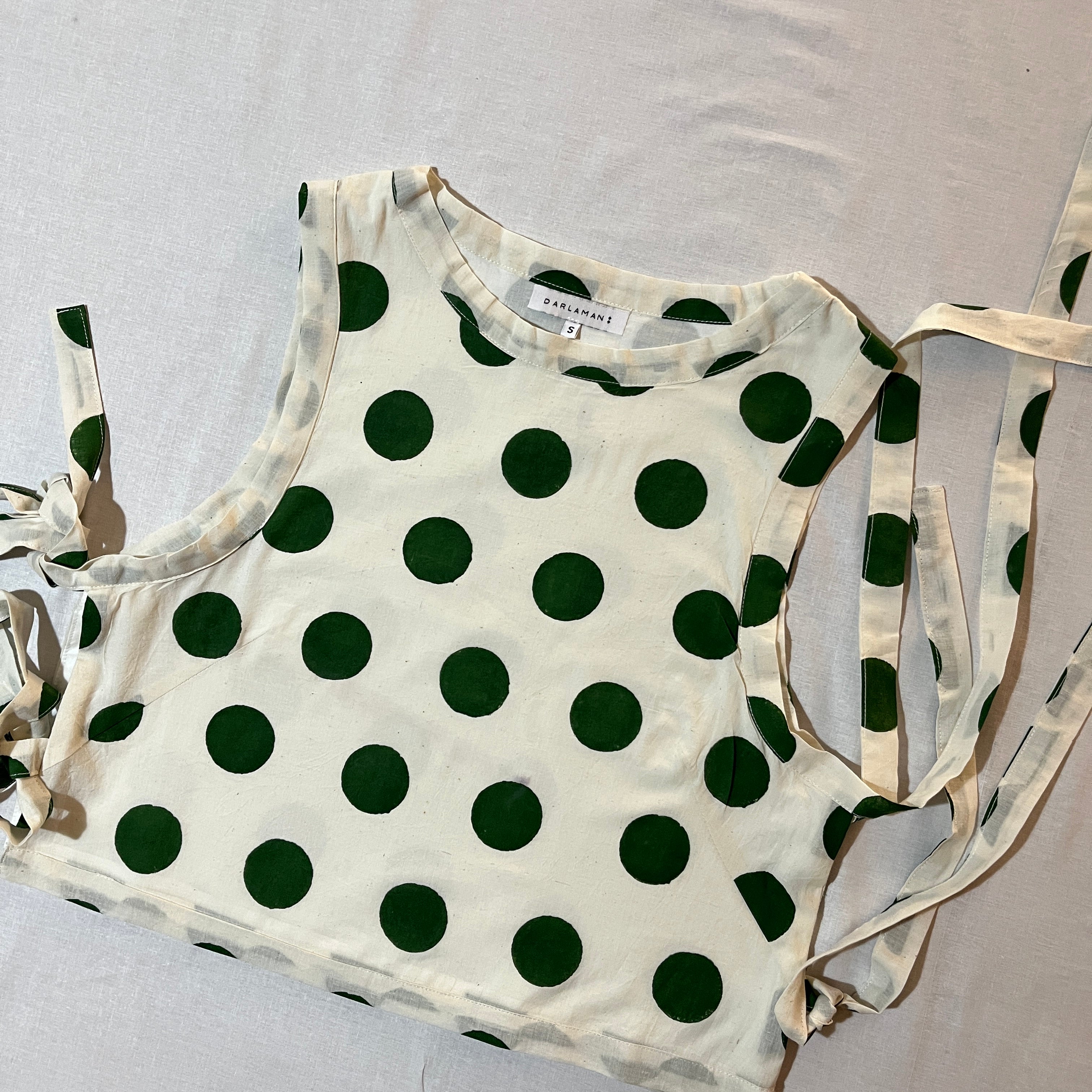Tashy Polka Dot Top in Green