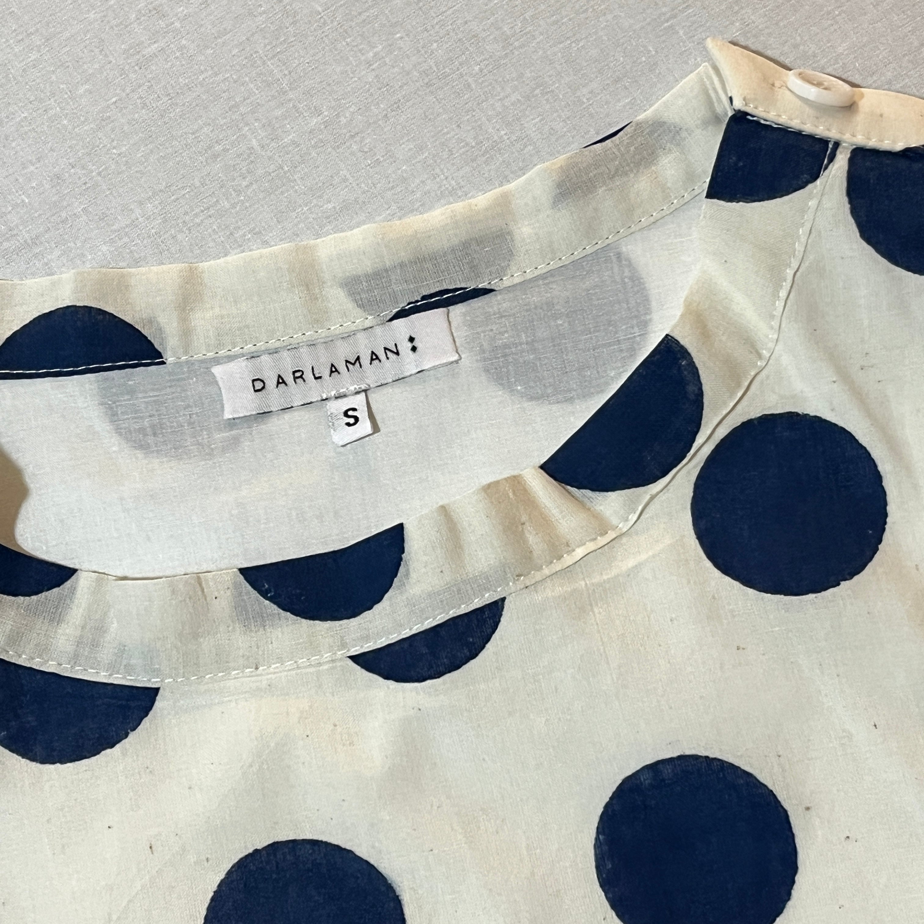 Tashy Polka Dot Top in Blue