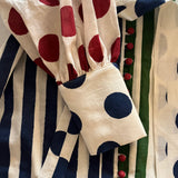 Nehru Dress Stripes & Polka Mix