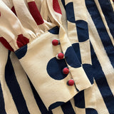 Nehru Dress Stripes & Polka Mix