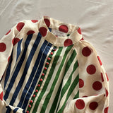Nehru Dress Stripes & Polka Mix