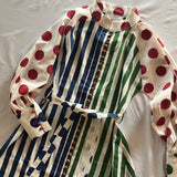 Nehru Dress Stripes & Polka Mix