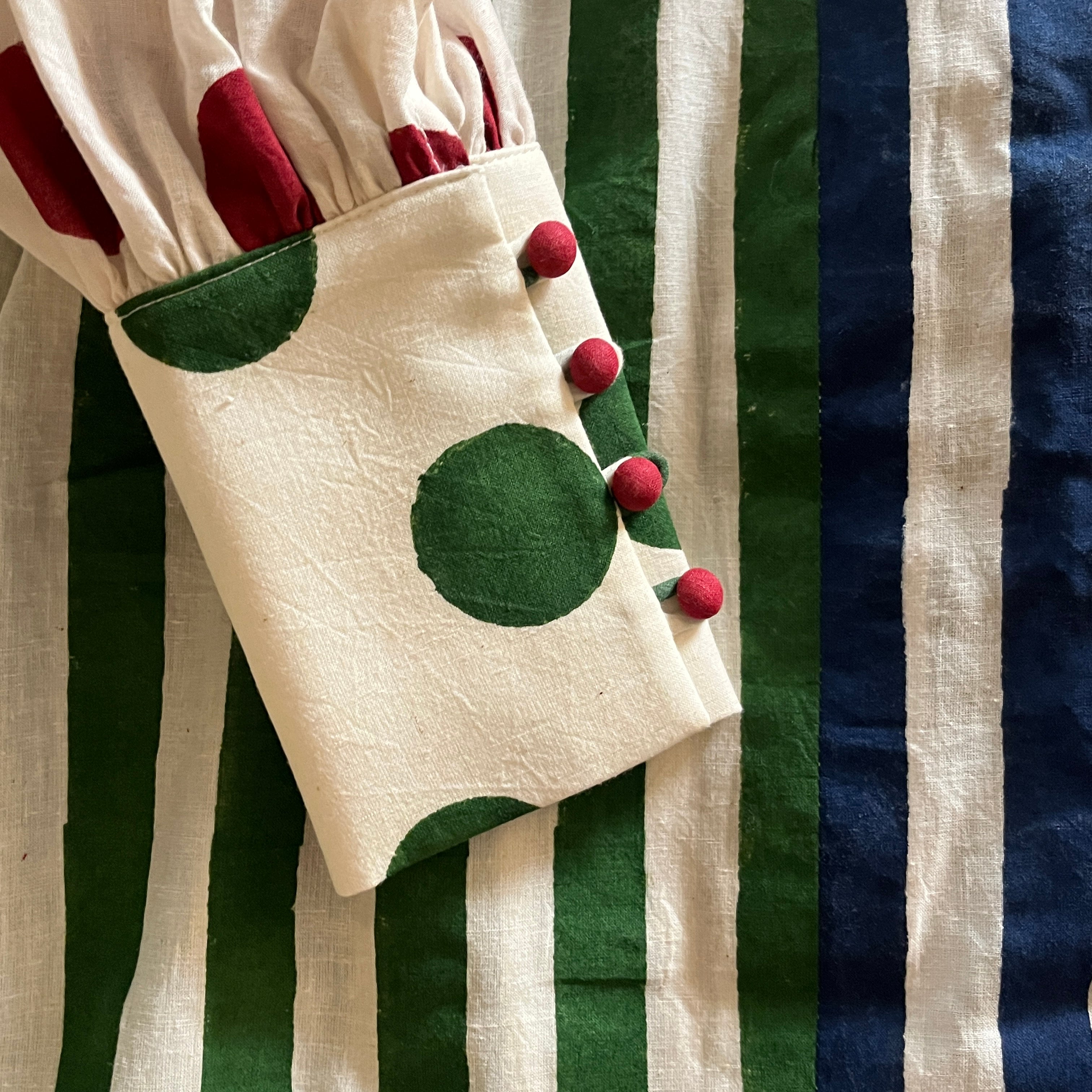 Nehru Dress Stripes & Polka Mix