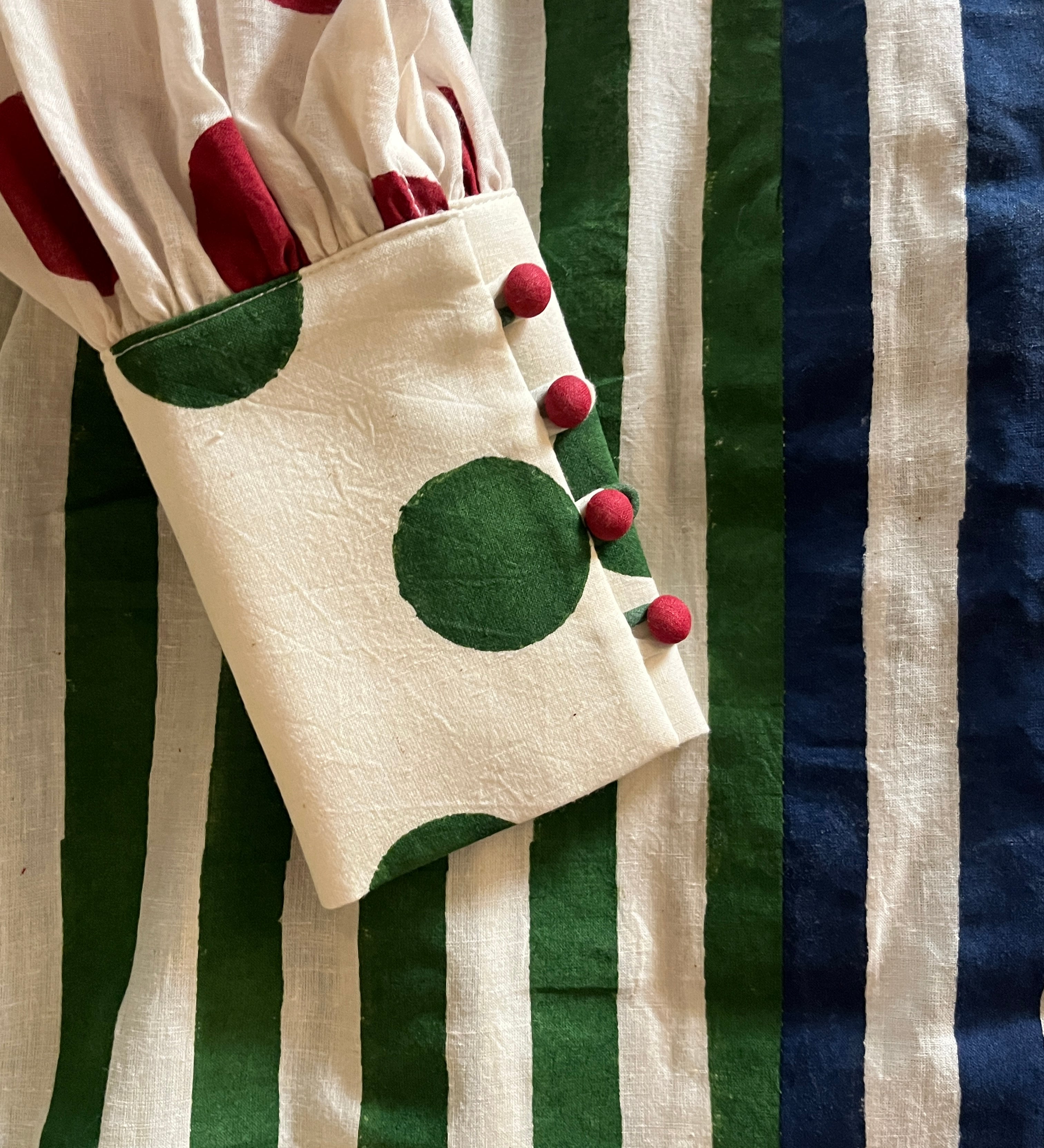 Nehru Dress Stripes & Polka Mix