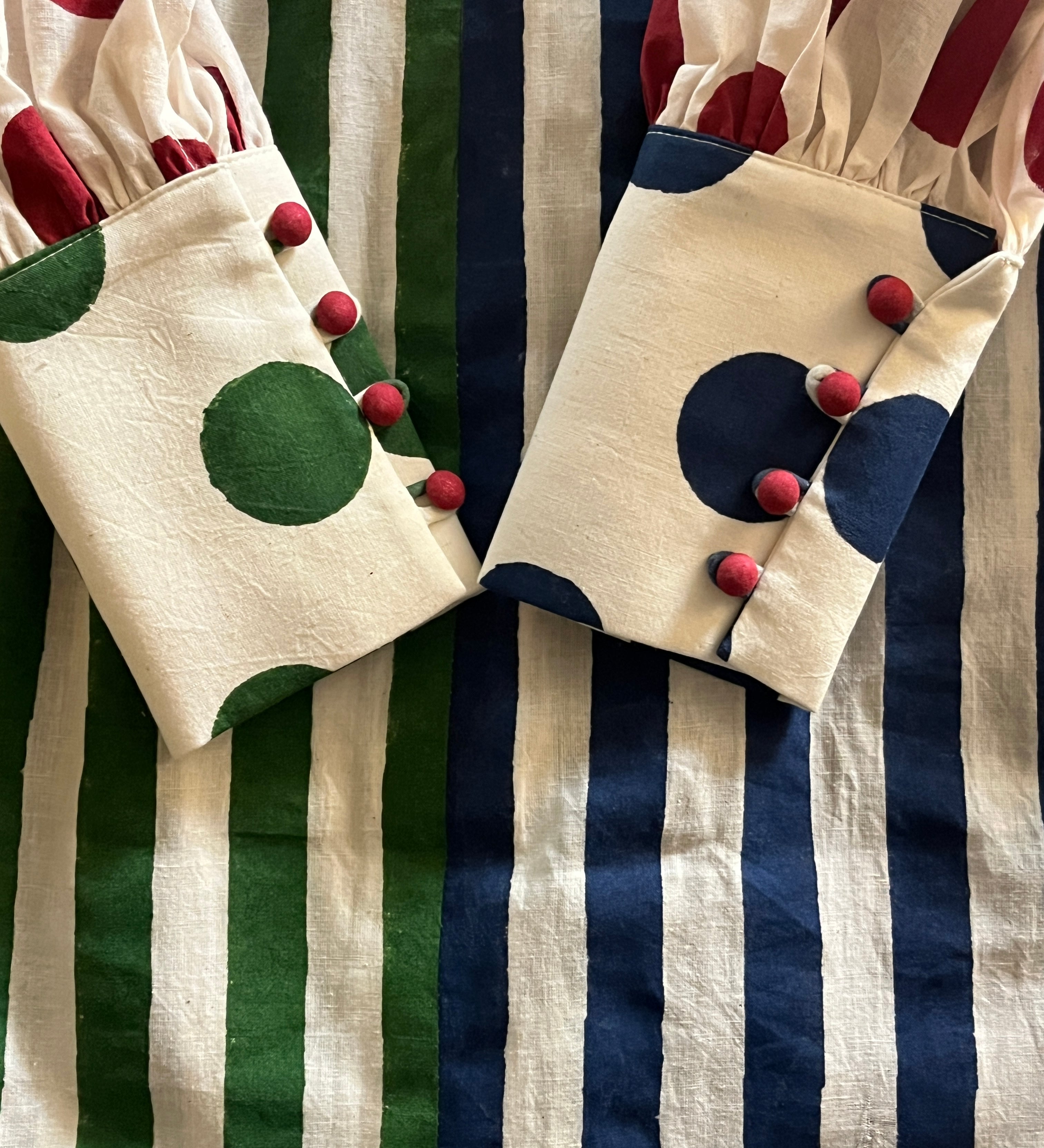 Nehru Dress Stripes & Polka Mix