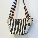 Reversible Trapezoid Bag in Dot & Stripe