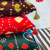 Chunri Cushion Cover in Purple & Pink