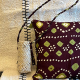 Chunri Cushion Cover in Brown & Green