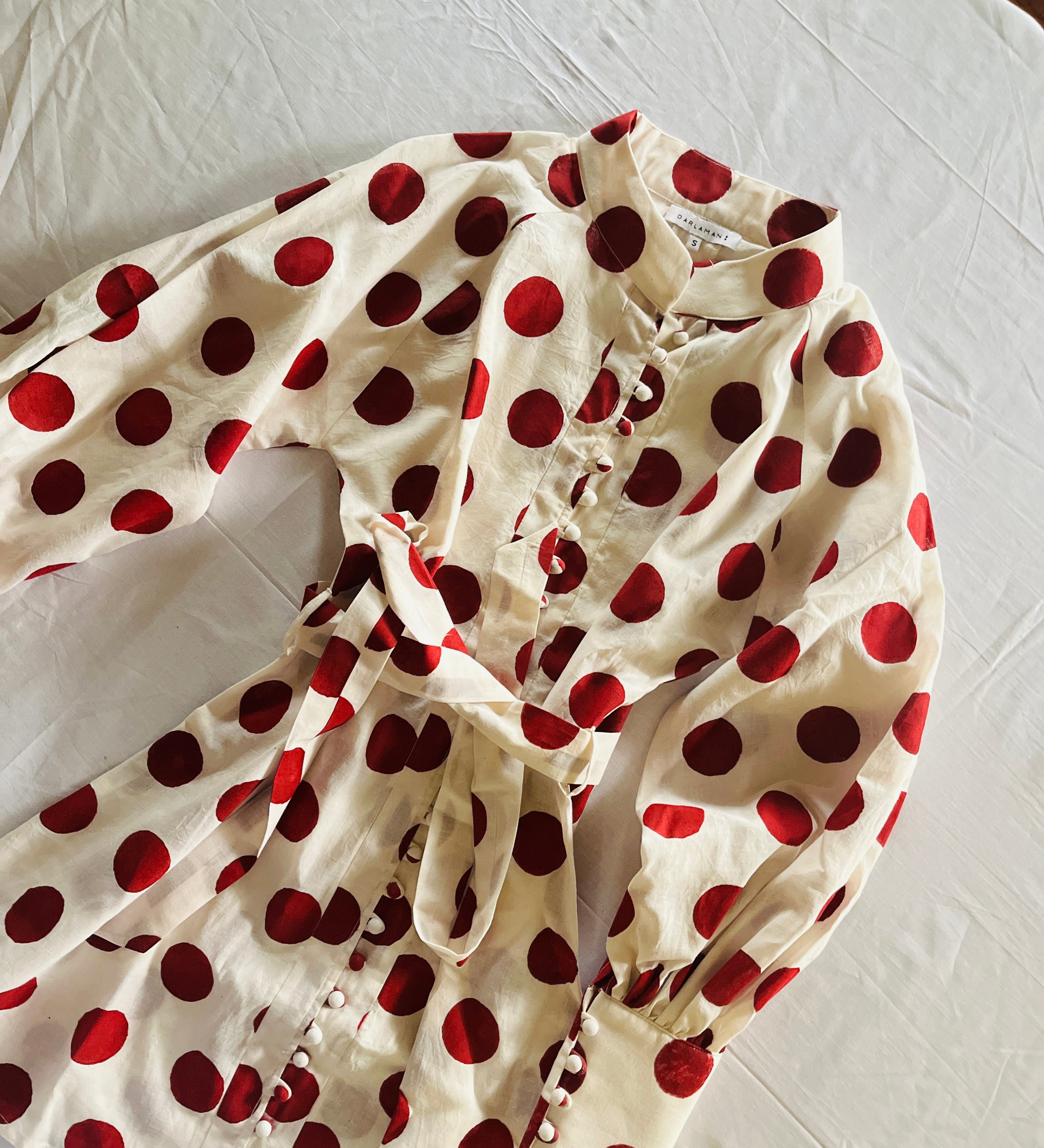 Nehru Polka Dot Dress - 3 Colourways