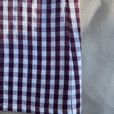 Bow Shirt in Maroon Gingham
