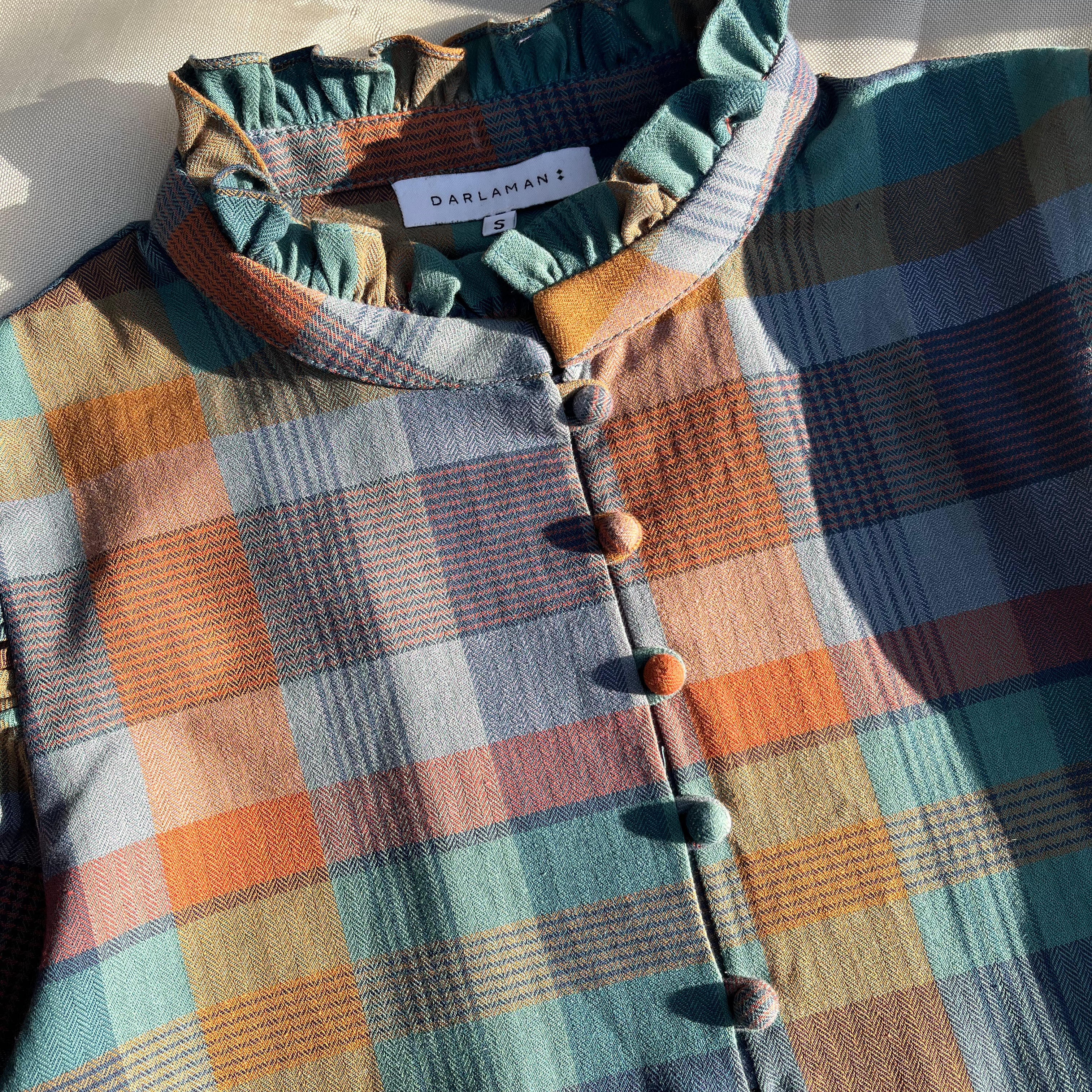 Cici shirt in Sunset Plaid