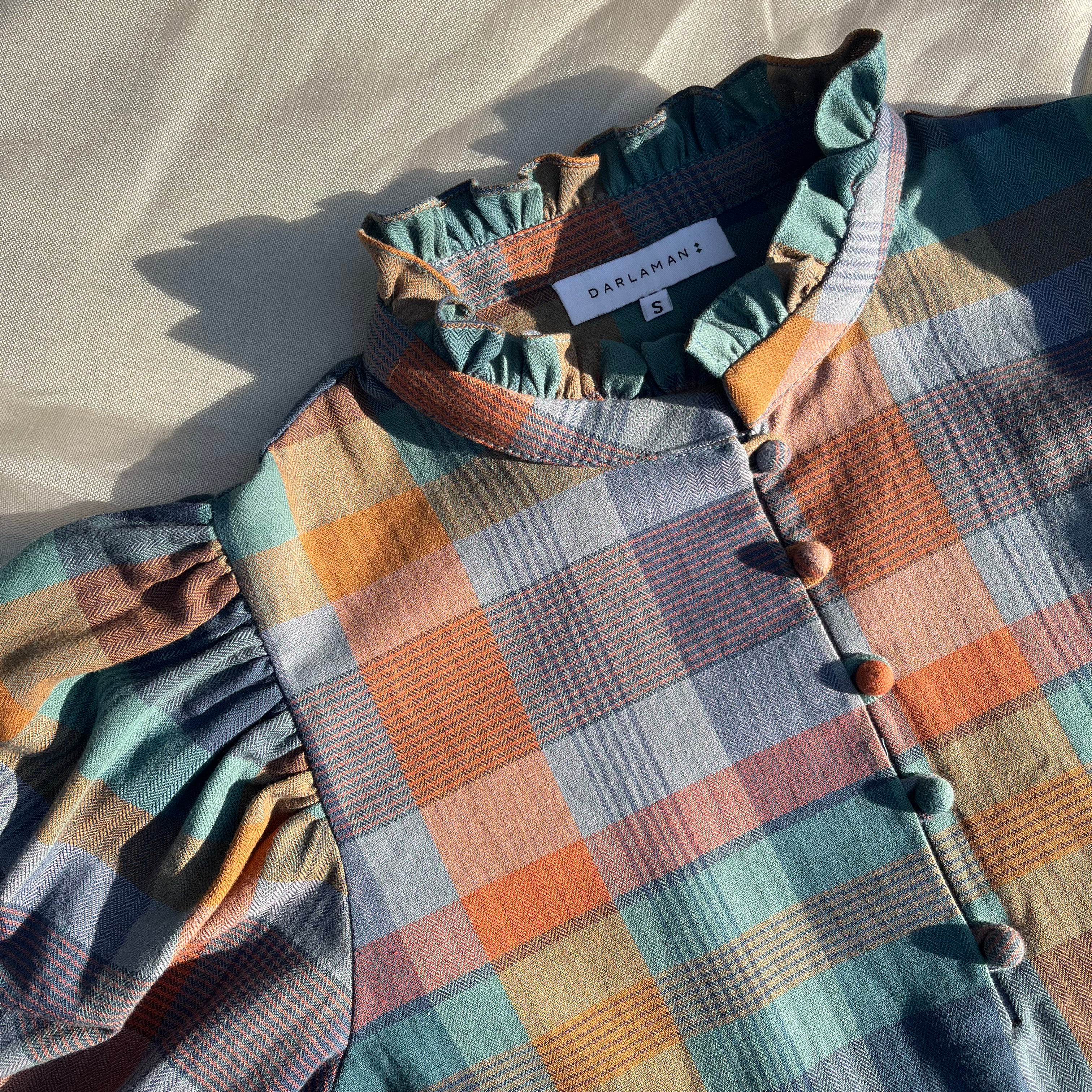 Cici shirt in Sunset Plaid