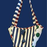 Trapezoid Bag in Dot & Stripe
