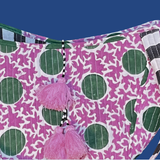 Trapezoid Bag in Leaves & Dot