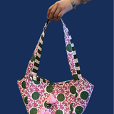 Trapezoid Bag in Leaves & Dot