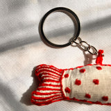 Embroidered Fish Keychain